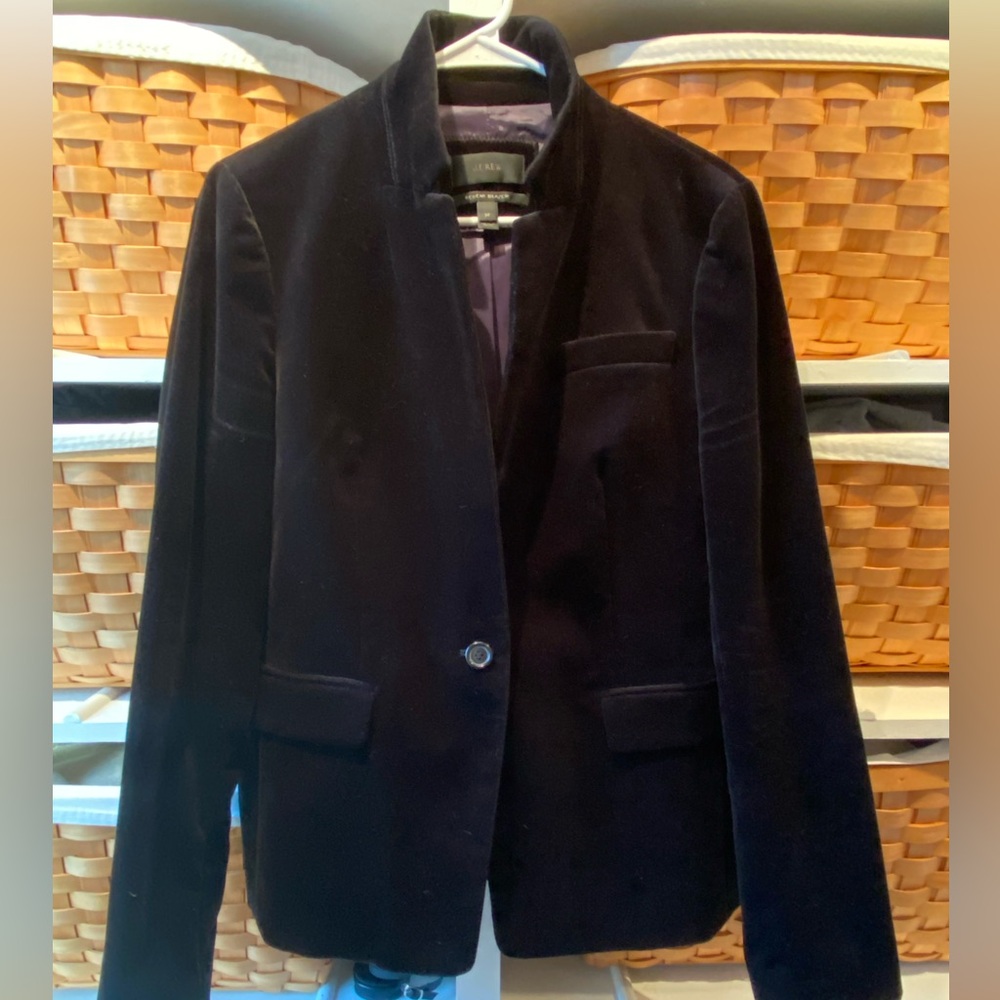 J. Crew Black Velvet Regent Women's Blazer